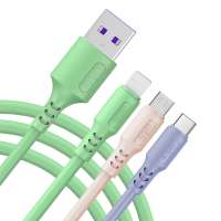 2020 colorful iphone cable  three in one usb charging cable fast charge iphone charger cable for type-c/Android/iphone chargers